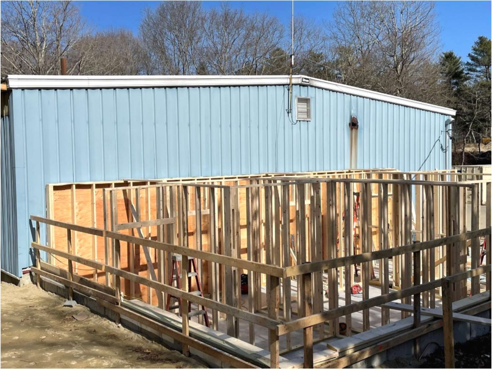 Wall Framing at Maintenance Garage Addition